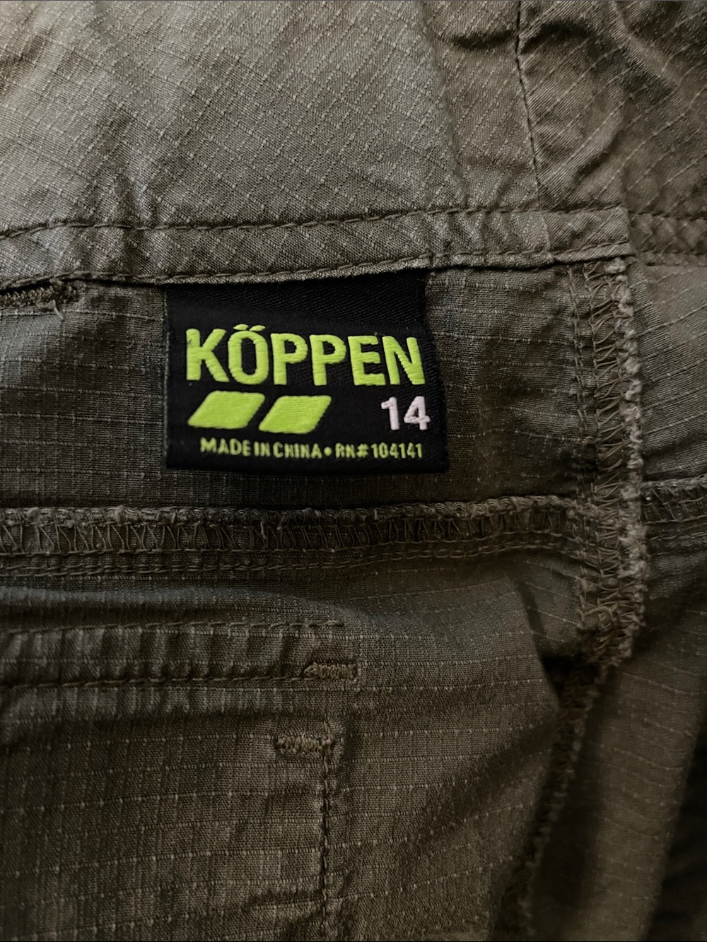 Koppen Women's Olive Green Athletic Shorts with Lime Logo